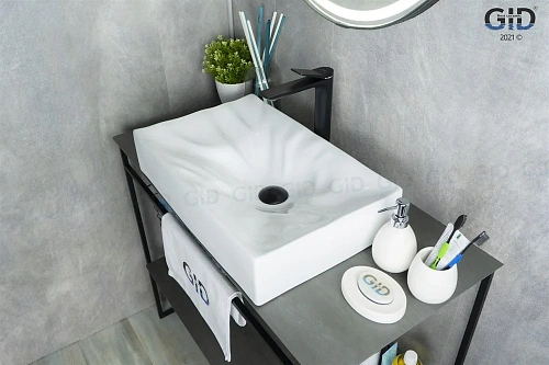 Раковина Gid N9461 51188 накладная белая 57,5x36x12 Раковина Gid N9461 51188 накладная белая 57,5x36x12