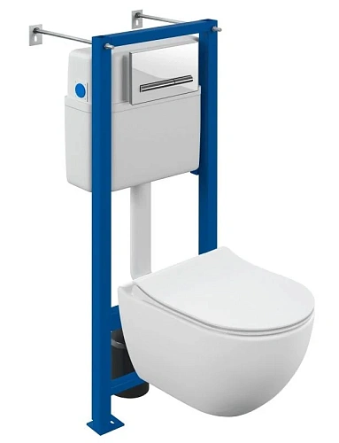 Комплект унитаза Cersanit BRASKO SMART (A68277) инсталляции VECTOR и клавиши смыва PILOT стекло белый 68277 Комплект унитаза Cersanit BRASKO SMART (A68277) инсталляции VECTOR и клавиши смыва PILOT стекло белый 68277