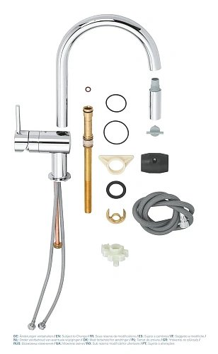 Смеситель для кухни GROHE Minta с выдвижным изливом, хром (32321002) Смеситель для кухни GROHE Minta с выдвижным изливом, хром (32321002)