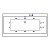 Акриловая ванна EXCELLENT Pryzmat 170x75 SMART золото WAEX.PRY17.SMART.GL Акриловая ванна EXCELLENT Pryzmat 170x75 SMART золото WAEX.PRY17.SMART.GL
