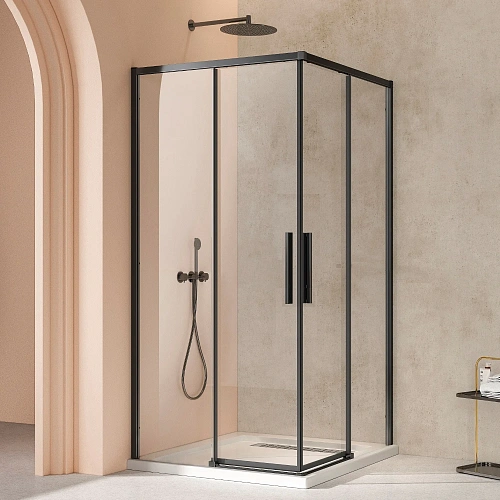 Душевой уголок Vincea Slim VSS-4SL100CLB, 1000x1000, черный матовый, стекло прозрачное Душевой уголок Vincea Slim VSS-4SL100CLB, 1000x1000, черный матовый, стекло прозрачное