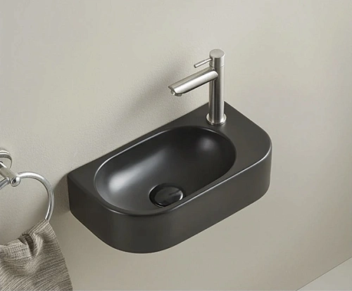 Раковина Gid Bm9274L 62204L подвесная черная матовая 40x21.5x12 Раковина Gid Bm9274L 62204L подвесная черная матовая 40x21.5x12