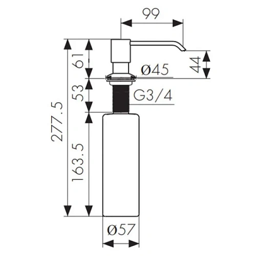 Дозатор жидкого мыла Kaiser Chrome KH-3000 CR Дозатор жидкого мыла Kaiser Chrome KH-3000 CR