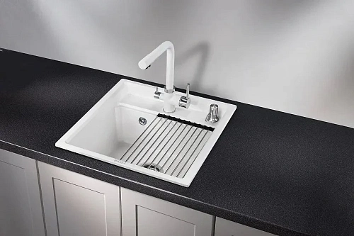 Кухонная мойка Granula KS-5002, АРКТИК (БЕЛЫЙ) кухонная мойка, кварц 510х500 Кухонная мойка Granula KS-5002, АРКТИК (БЕЛЫЙ) кухонная мойка, кварц 510х500