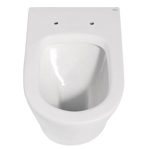 Унитаз приставной ABBER Bequem AC1113 белый, безободковый с крышкой микролифт Унитаз приставной ABBER Bequem AC1113 белый, безободковый с крышкой микролифт