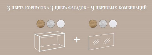 Корпус тумбы под раковину подвесной, цвет бетон светлый, 120 см без фасадов AQWELLA Mobi MOB0112BS Корпус тумбы под раковину подвесной, цвет бетон светлый, 120 см без фасадов AQWELLA Mobi MOB0112BS