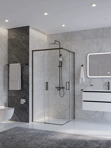 Душевой уголок CEZARES PLANE-A-2-100-C-GM 100x100 см Душевой уголок CEZARES PLANE-A-2-100-C-GM 100x100 см