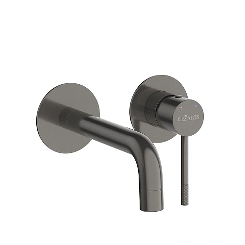 Смеситель для раковины CEZARES RELAX-BLI2-1-GM-W0 встраиваемый с внутренней частью, оружейная сталь Смеситель для раковины CEZARES RELAX-BLI2-1-GM-W0 встраиваемый с внутренней частью, оружейная сталь