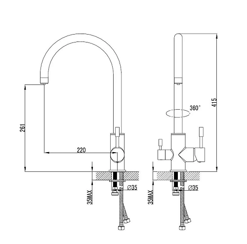 Смеситель для кухни IDDIS Kitchen (KF20SBJi05) Смеситель для кухни IDDIS Kitchen (KF20SBJi05)