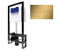 Инсталляция для унитаза BETTOSERB SAVA FREE STANDING SFS40006483 с клавишей смыва BRICKS золото матовое Инсталляция для унитаза BETTOSERB SAVA FREE STANDING SFS40006483 с клавишей смыва BRICKS золото матовое