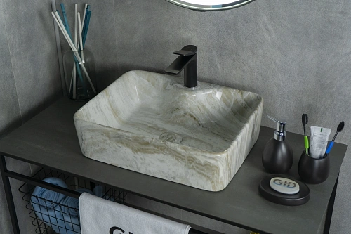 Раковина Gid Mnc605 54460 накладная под камень глянцевая 48x37x13 Раковина Gid Mnc605 54460 накладная под камень глянцевая 48x37x13