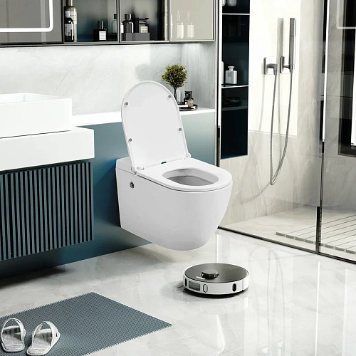 Комплект унитаза ABBER Bequem AC1108P белый с импульсным смывом с инсталляцией AC0101P Комплект унитаза ABBER Bequem AC1108P белый с импульсным смывом с инсталляцией AC0101P