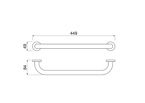 Поручень Aquatek AQ4995MB черный матовый Поручень Aquatek AQ4995MB черный матовый