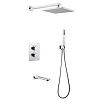 Душевая система ABBER Weiss Insel AF8050 скрытого монтажа с изливом, термостат, хром Душевая система ABBER Weiss Insel AF8050 скрытого монтажа с изливом, термостат, хром