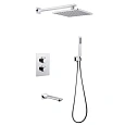 Душевая система ABBER Weiss Insel AF8050 скрытого монтажа с изливом, термостат, хром Душевая система ABBER Weiss Insel AF8050 скрытого монтажа с изливом, термостат, хром