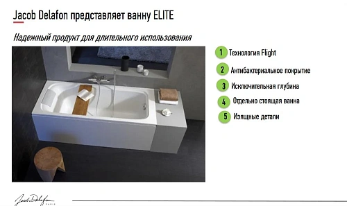 Акриловая ванна Jacob Delafon Elite 190x90 E6D033RU-00 Акриловая ванна Jacob Delafon Elite 190x90 E6D033RU-00