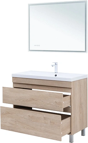 Тумба под раковину Aquanet Нота New 100 00344149 дуб светлый Тумба под раковину Aquanet Нота New 100 00344149 дуб светлый