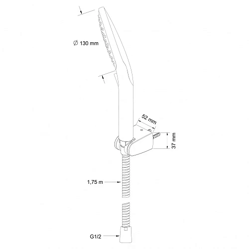 Душевая лейка Swedbe Calypso 5087 Душевая лейка Swedbe Calypso 5087