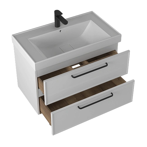 Тумба под раковину PRATO Кватро 80 см 246 03-18080-19 00 БЕЛ Тумба под раковину PRATO Кватро 80 см 246 03-18080-19 00 БЕЛ