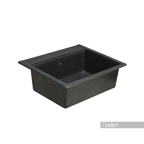 Кухонная мойка Aquaton Делия 60 1A715232LD210 из литого мрамора, прямоугольная, графит Кухонная мойка Aquaton Делия 60 1A715232LD210 из литого мрамора, прямоугольная, графит