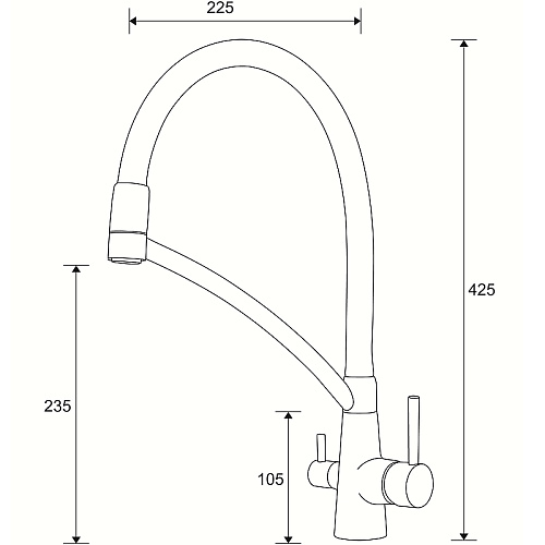 Смеситель для кухни Paulmark SIEGEN белый Si213111-331 Смеситель для кухни Paulmark SIEGEN белый Si213111-331