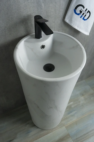 Раковина Gid Nb131ws 81111 напольная под камень матовый 40x40x84 Раковина Gid Nb131ws 81111 напольная под камень матовый 40x40x84