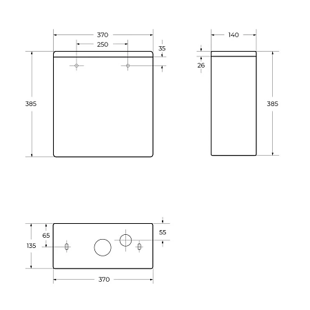 Бачок для унитаза BelBagno LOUNGE BB045/051T Бачок для унитаза BelBagno LOUNGE BB045/051T