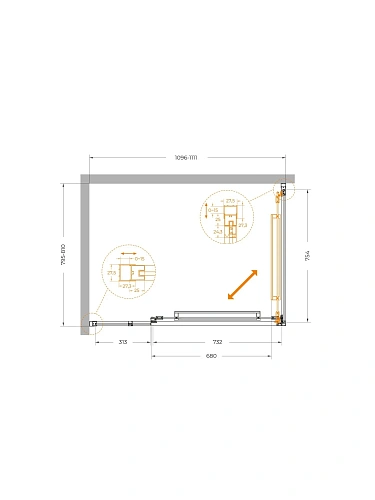 Душевой уголок CEZARES LUX-AH-FS-11-110/80-C-GM 110x80 см, профиль оружейная сталь, стекло прозрачное Душевой уголок CEZARES LUX-AH-FS-11-110/80-C-GM 110x80 см, профиль оружейная сталь, стекло прозрачное