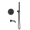 Душевая система AQUAme AQM8407MB с термостатом, черный матовый