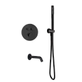 Душевая система AQUAme AQM8407MB с термостатом, черный матовый Душевая система AQUAme AQM8407MB с термостатом, черный матовый