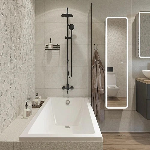 Акриловая ванна STWORKI Карлстад 170x75, с каркасом и сливом-переливом 563281 Акриловая ванна STWORKI Карлстад 170x75, с каркасом и сливом-переливом 563281