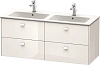 Тумба под раковину Duravit Brioso BR410602222 подвесная 129 см белая