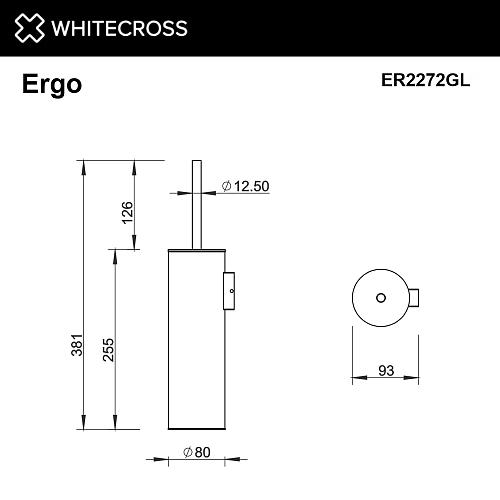 Ершик для унитаза WHITECROSS Ergo ER2272GL золото Ершик для унитаза WHITECROSS Ergo ER2272GL золото