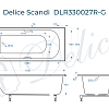 Ванна из искусственного камня Delice Scandi 170х80 DLR330027R-G с ручками хром, глянцевая Ванна из искусственного камня Delice Scandi 170х80 DLR330027R-G с ручками хром, глянцевая