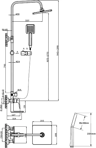 Душевая система STWORKI Ольтен OLT-04b 553647 Душевая система STWORKI Ольтен OLT-04b 553647