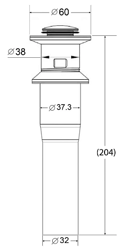 Донный клапан BelBagno BB-PCU-02-IN сатин Донный клапан BelBagno BB-PCU-02-IN сатин
