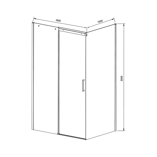 Душевой уголок Dice VSR-4D1016CLB, 1600x1000, черный, стекло прозрачное Душевой уголок Dice VSR-4D1016CLB, 1600x1000, черный, стекло прозрачное