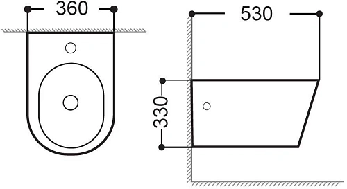 Биде подвесное Aquanet Atago 2.0 B2 LX-1057 Биде подвесное Aquanet Atago 2.0 B2 LX-1057