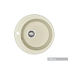 Кухонная мойка Aquaton Иверия 1A711032IV240 из литого мрамора, круглая, жемчуг Кухонная мойка Aquaton Иверия 1A711032IV240 из литого мрамора, круглая, жемчуг
