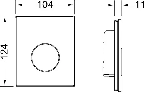 Клавиша смыва для писсуара TECEloop стеклянная с картриджем 9242654 Клавиша смыва для писсуара TECEloop стеклянная с картриджем 9242654