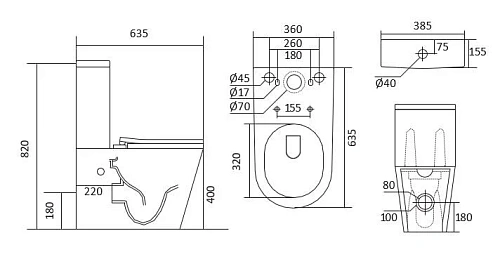 Унитаз напольный Aquatek ЛИБРА NEW AQ1263N-00 635x385x820 безободковый с бачком тонкое сиденье Унитаз напольный Aquatek ЛИБРА NEW AQ1263N-00 635x385x820 безободковый с бачком тонкое сиденье