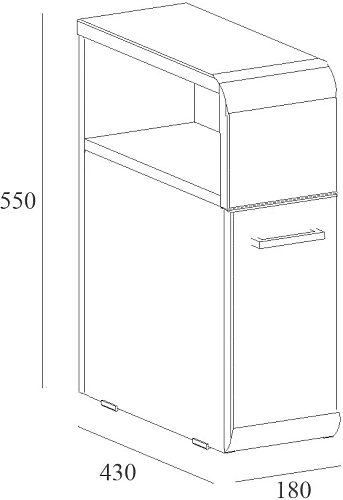 Тумба DIWO Суздаль SUZ.T.55 для туалета 485549 Тумба DIWO Суздаль SUZ.T.55 для туалета 485549