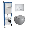 Комплект инсталляции GROSSMAN 900.K31.01.000 с клавишей смыва 700.K31.05.01M.01M белый матовый и унитазом GROSSMAN GR-4411SQ арт.97.4411SQ.05.01M Комплект инсталляции GROSSMAN 900.K31.01.000 с клавишей смыва 700.K31.05.01M.01M белый матовый и унитазом GROSSMAN GR-4411SQ арт.97.4411SQ.05.01M