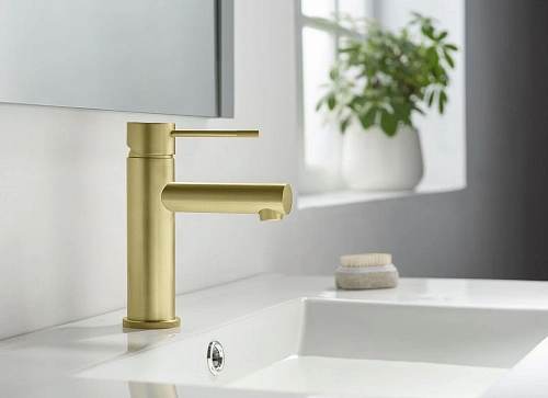 Смеситель для раковины Timo Saona 2361/17F золото матовое Смеситель для раковины Timo Saona 2361/17F золото матовое