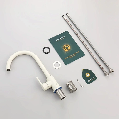 Смеситель для кухни Splenka S201.40.08, белый Смеситель для кухни Splenka S201.40.08, белый