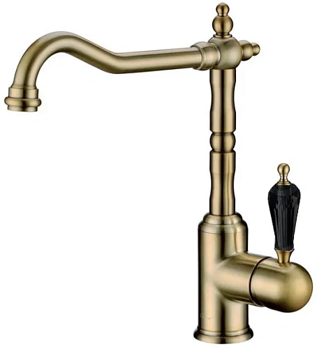 Смеситель для кухни Boheme MEDICI Ripresa 101-BSW с кристаллом BLACK Swarovski Смеситель для кухни Boheme MEDICI Ripresa 101-BSW с кристаллом BLACK Swarovski