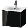 Тумба под раковину Duravit XVIU XV40310B140 подвесная 51 см черный глянцевый