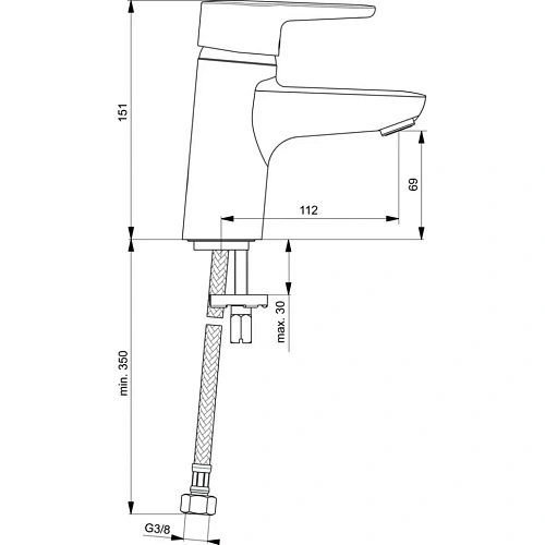 Смеситель для раковины Ideal Standard CONNECT BLUE B9917AA Смеситель для раковины Ideal Standard CONNECT BLUE B9917AA