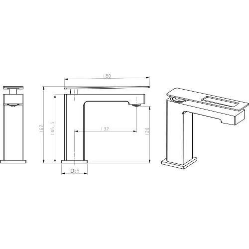 Смеситель для раковины Boheme Q 141-CRB.2 Chrome Black.2 Смеситель для раковины Boheme Q 141-CRB.2 Chrome Black.2