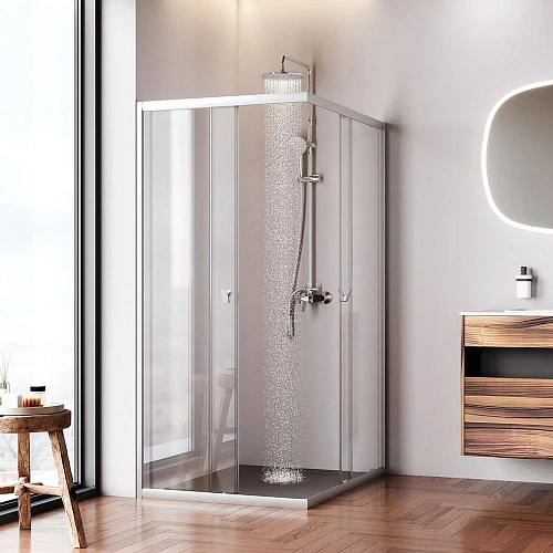 Душевой уголок AM.PM Sunny W87G-403-12090-MT 120x90 серебро, стекло прозрачное Душевой уголок AM.PM Sunny W87G-403-12090-MT 120x90 серебро, стекло прозрачное